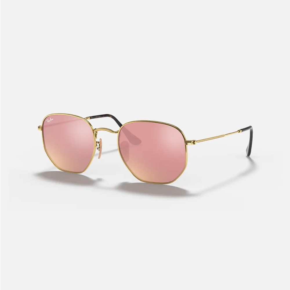 RAY-BAN HEXAGONAL SUNGLASSES BRONZE